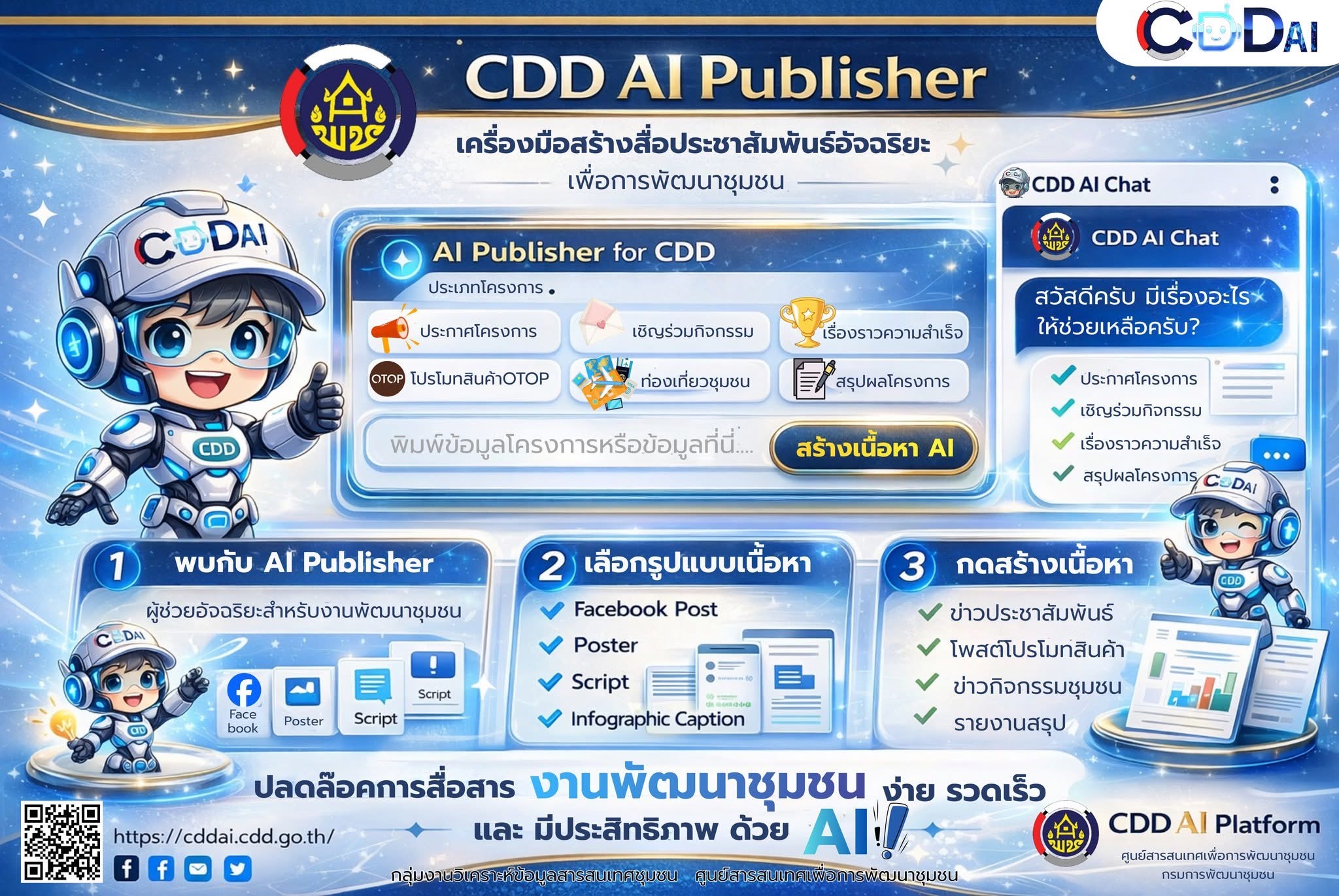 CDD AI ผู้ช่วยพัฒนากรยุคดิจิทัล ขับเคลื่อนงานชุมชนด้วยข้อมูลจริง