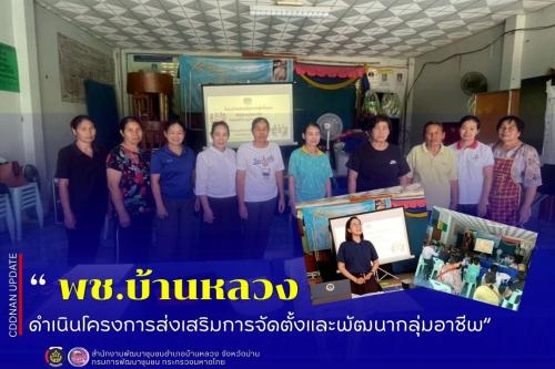 ดำเนินโครงการส่งเสริมการจัดตั้งและพัฒนากลุ่มอาชีพ